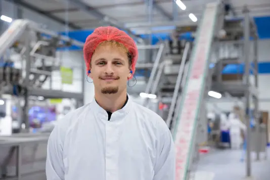 Theo in de fabriek